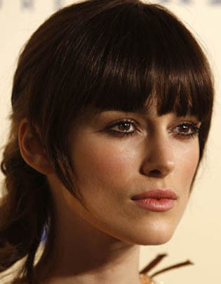 Keira Knightly with Bangs and Updo - My New Hair